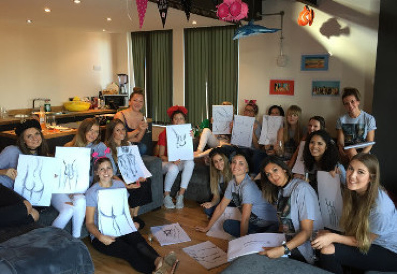 nude life hen do drawing parties