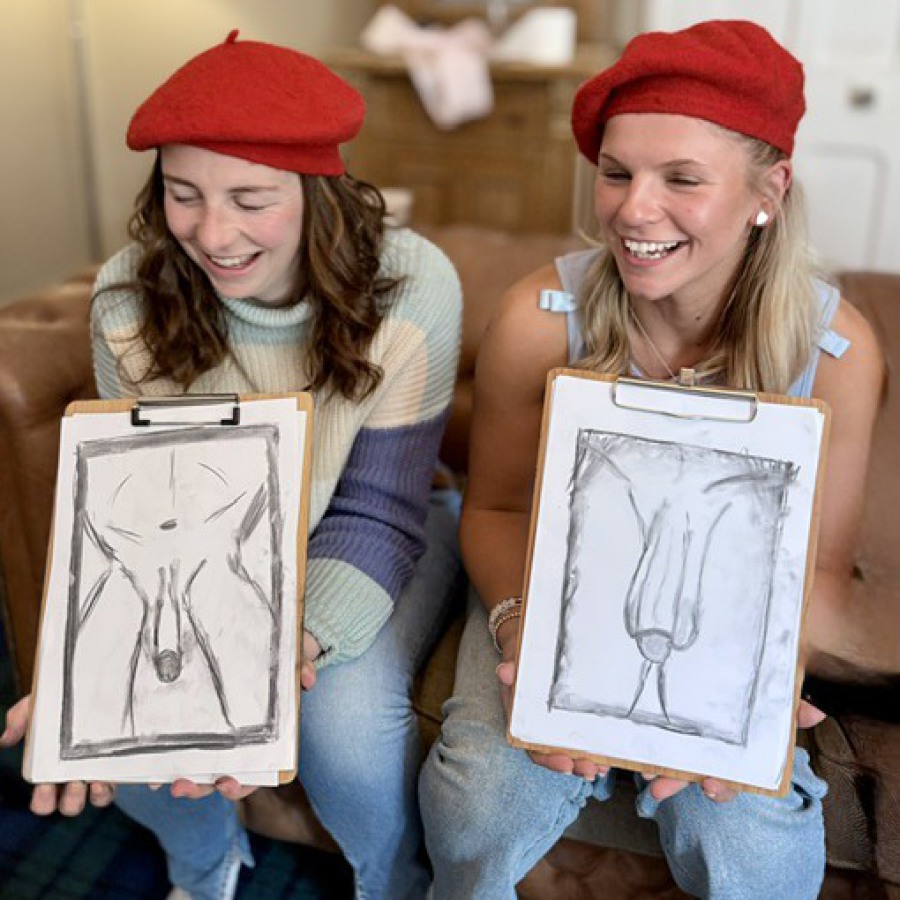 hen party life drawing class