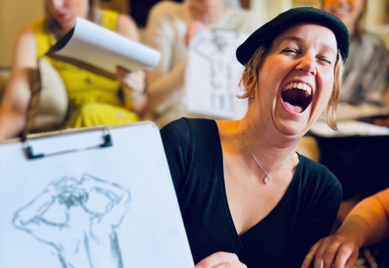 Hen party life drawing UK with Artful Hen Parties©