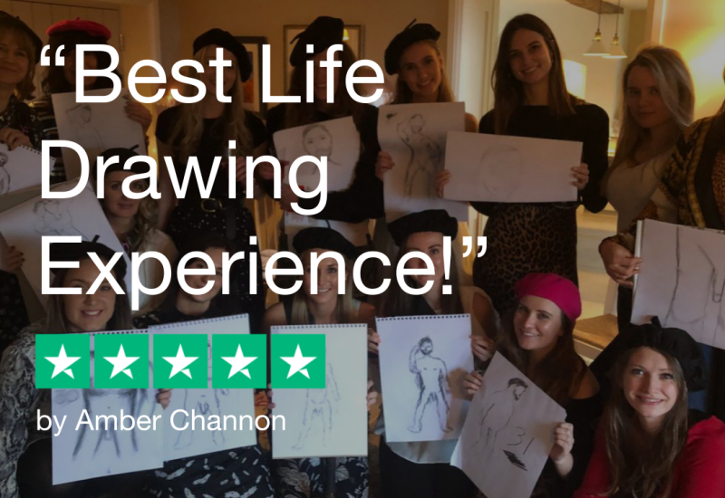 Hen party life drawing UK with Artful Hen Parties©