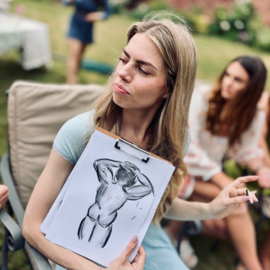 cheeky life drawing he party