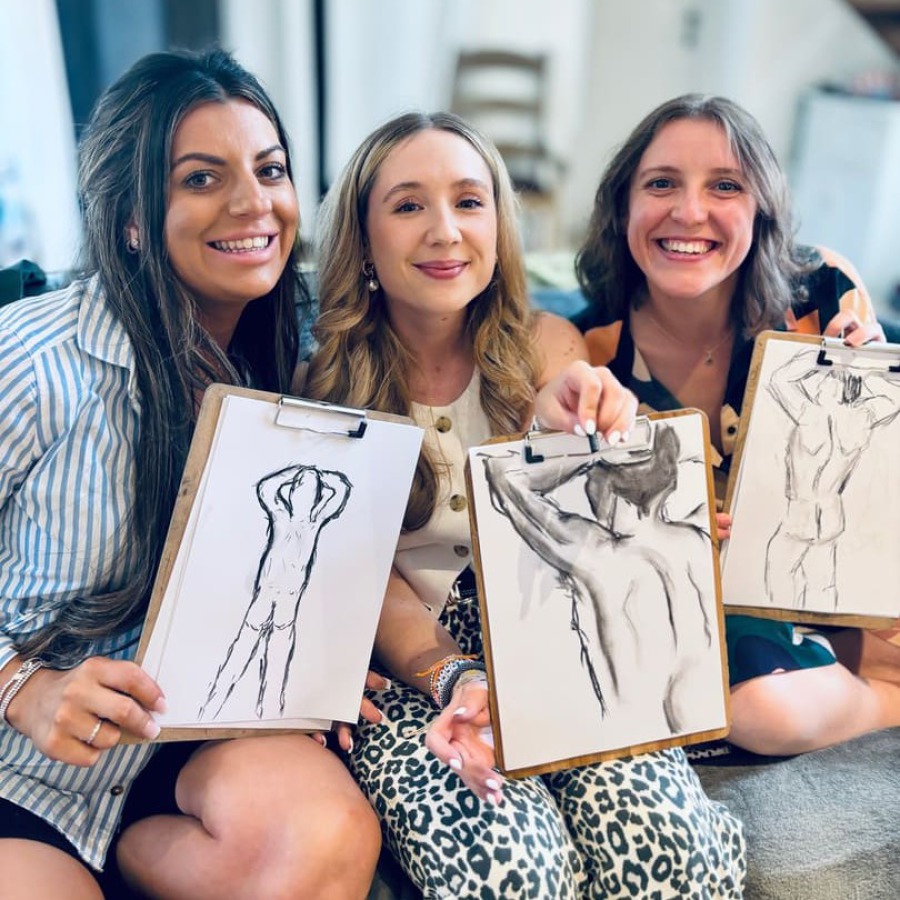 hen party life drawing