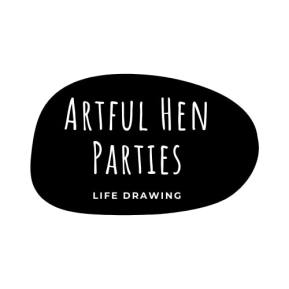 artful hen parties© logo badge in black