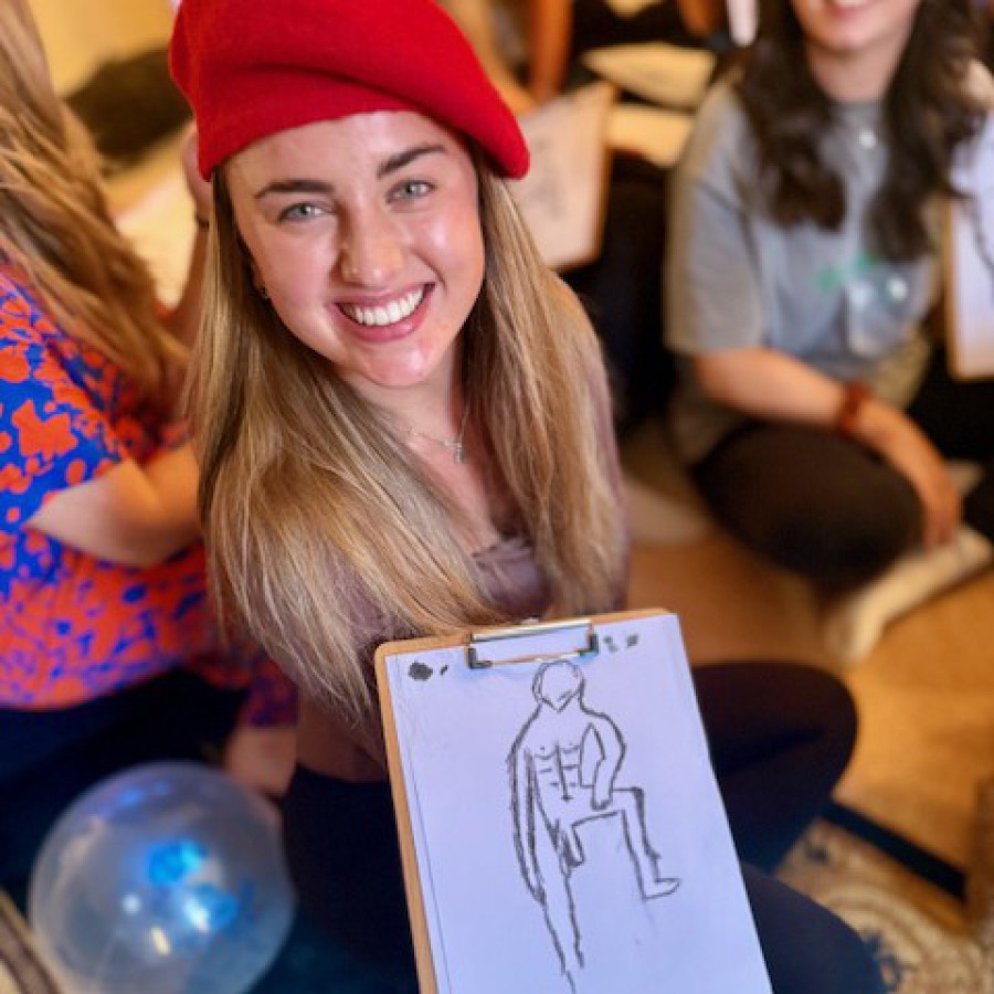 hen life drawing UK