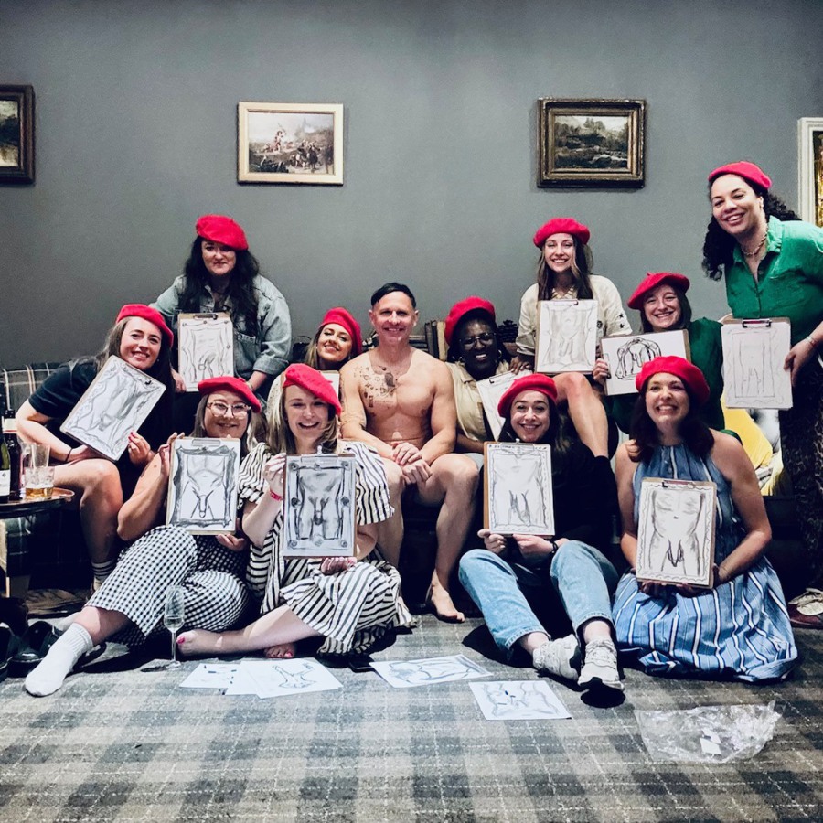 hens party life drawing uk