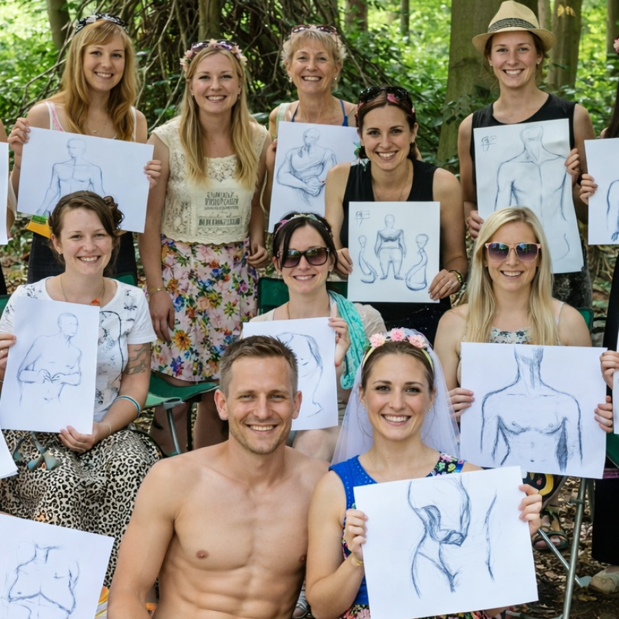 hen do life drawing