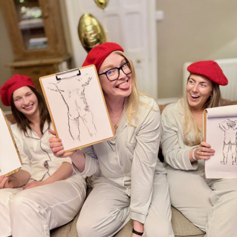 hen party life drawing class