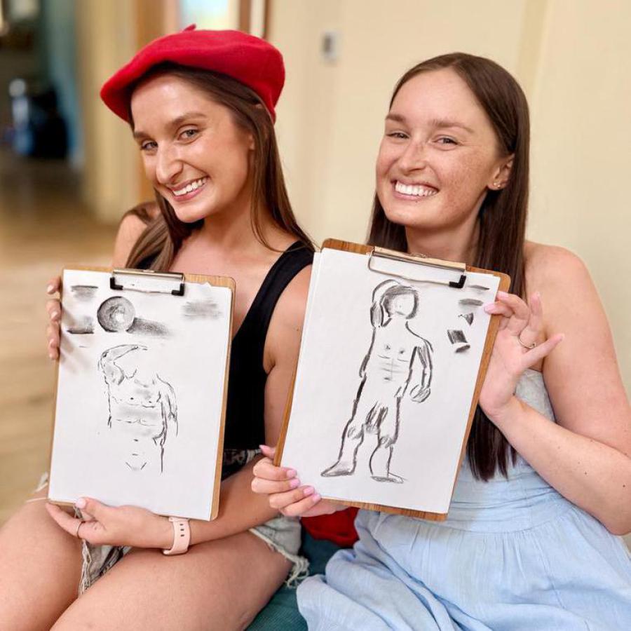 hen life drawing